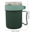 thumbnail image 3 of 1 Set of Breakfast Cup with Spoon Leakproof Oatmeal Container Portable Soup Cup Breakfast Container, 3 of 8