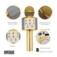 thumbnail image 3 of Microfono Karaoke Inalambrico Con Bluetooth y Bocina Altavoz Dorado Marthing Micrófono Bluetooth Con Mezclador Bocina Recargable Diversion y Entretenimiento Actividades de Karaoke y Familiares, 3 of 9
