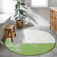 thumbnail image 3 of Round Rugs 4Ft, Sage Green Grey Round Area Rug Washable Indoor Throw Carpet, Oil Painted Abstract Geometric Modern Soft Non Slip Circle Rug for Kitchen Nursery Room Home Decor Aesthetic, 3 of 8