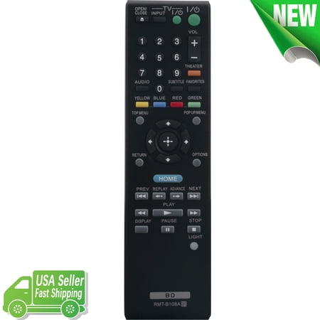 RMT-B108A Replace Remote Control for Sony DVD Player BDP-S370 BX37 BDP-S1700ES