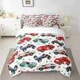thumbnail image 2 of Feelyou Cartoon Racing Car Twin Bedding Sets 7-Piece, Checkered Flag Bedding Comforter Set, Teens Kids Boys Girls Reversible Sheet Sets, Super Cozy Room Decor, 2 of 8
