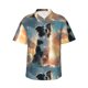 thumbnail image 1 of Fotbe Cloud Border Collie Camisa Hawaiana para Hombre Unisex – Camisa Casual de Verano con Botones de Manga Corta de Algodón y Lino,Medium, 1 of 7