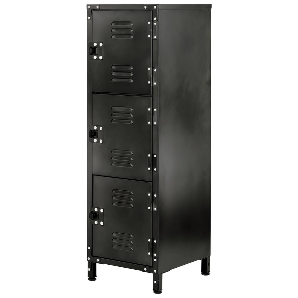 Allspace 3 Door Steel Storage Locker With Dark Weathered Finish