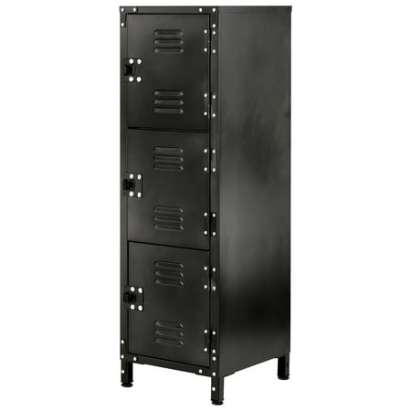 Allspace 3 Door Steel Storage Locker With Dark Weathered Finish - 450112E