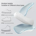 thumbnail image 4 of Clinaoy 2 Pairs 1.5/2.5/3.5CM Height Increasing Insole Shoe Heel Lift Insert Height Elevator Invisible Men Women Arch Support Inner Sole Orthopedic Cushioning Foot Pad, 4 of 8