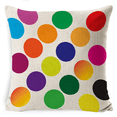 thumbnail image 2 of Decorative Square Throw Pillow Cover Cozy Blue Poka Colorful Pink Polka Dot Pattern On Round Red Rainbow Abstract Circle Color Retro Trendy Pillow Case for Couch Sofa Decoration 18x18 Inch, 2 of 5