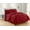 Burgundy, variant on 8-Pieces Pintuck Comforter set Includes Bed Sheet Set with Double Sided Storage Pockets, Full/Queen, Aqua