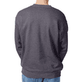 thumbnail image 4 of Hanes Ultimate Cotton Crewneck Sweatshirt, Men's Fleece High-Stitch Sweater, Charcoal Heather, 2XL, 4 of 5