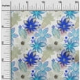 thumbnail image 2 of oneOone Rayon Blue Fabric Texture Floral Fabric For Sewing Printed Craft Fabric By The Yard 56 Inch Wide, 2 of 4