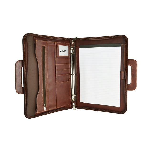 DALIX Excel Business Portfolio Organizer (Brown)