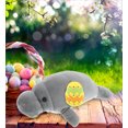 thumbnail image 5 of DolliBu Wild Collection Grey Manatee with Yellow Easter Egg Plush - Perfect Ocean Life Stuffed Animals for Easter Basket, Cute Easter Egg Stuffed Animal Spring Toys for Girls, Boy, Baby - 15 Inches, 5 of 7
