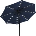 thumbnail image 4 of JUSTLET 9' Outdoor Patio Market Solar Umbrella w/ LED Lights, Navy Blue, 4 of 11