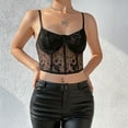 thumbnail image 2 of XFLWAM Lace Corset Tops for Women Lace Bustier Corset Top with Straps Women Corset Going Out Party Crop Top, 2 of 8