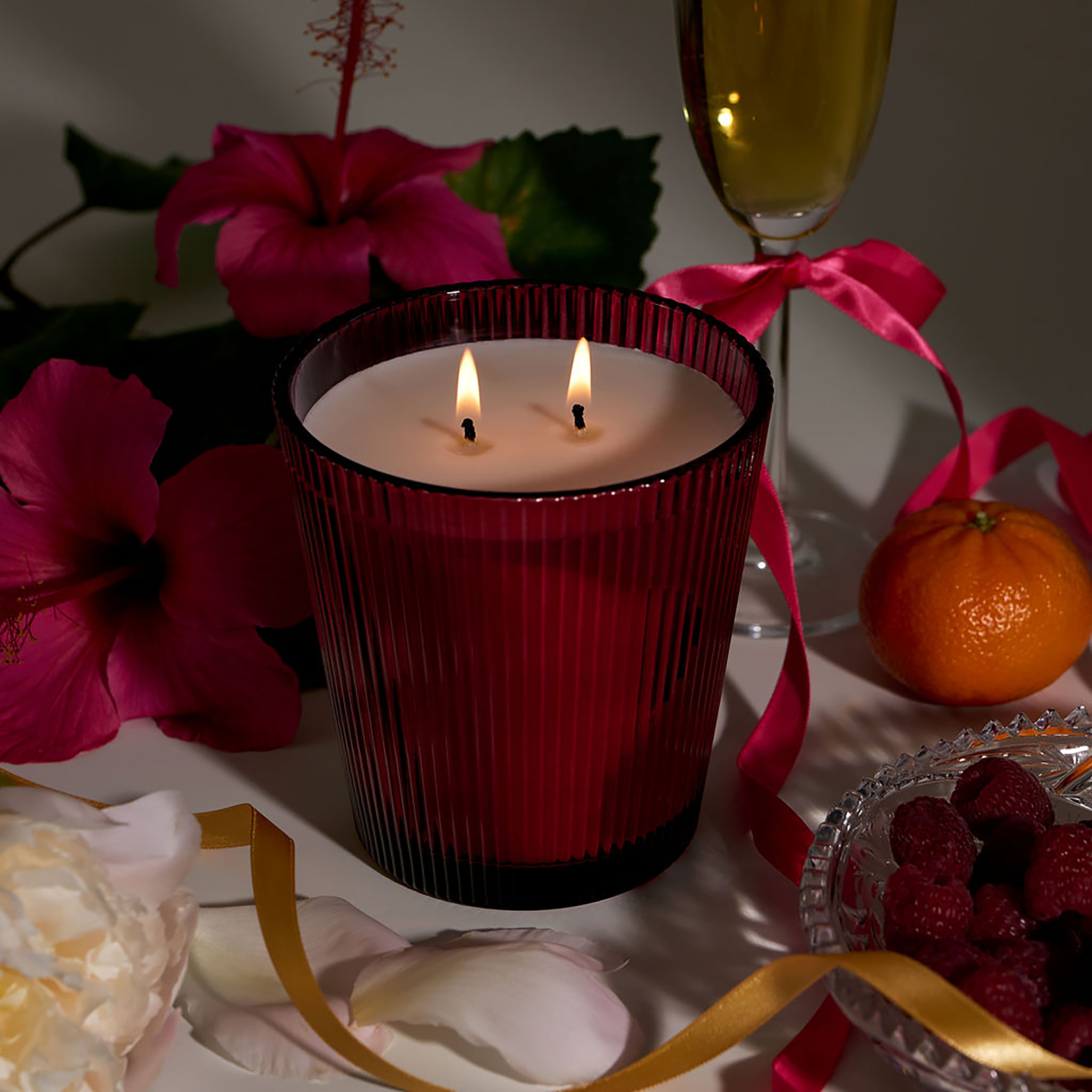 Better Homes & Gardens Fine Fragrance Collection, Juicy Mandarin Nectar Scented 2-Wick Jar Candle 16 oz.