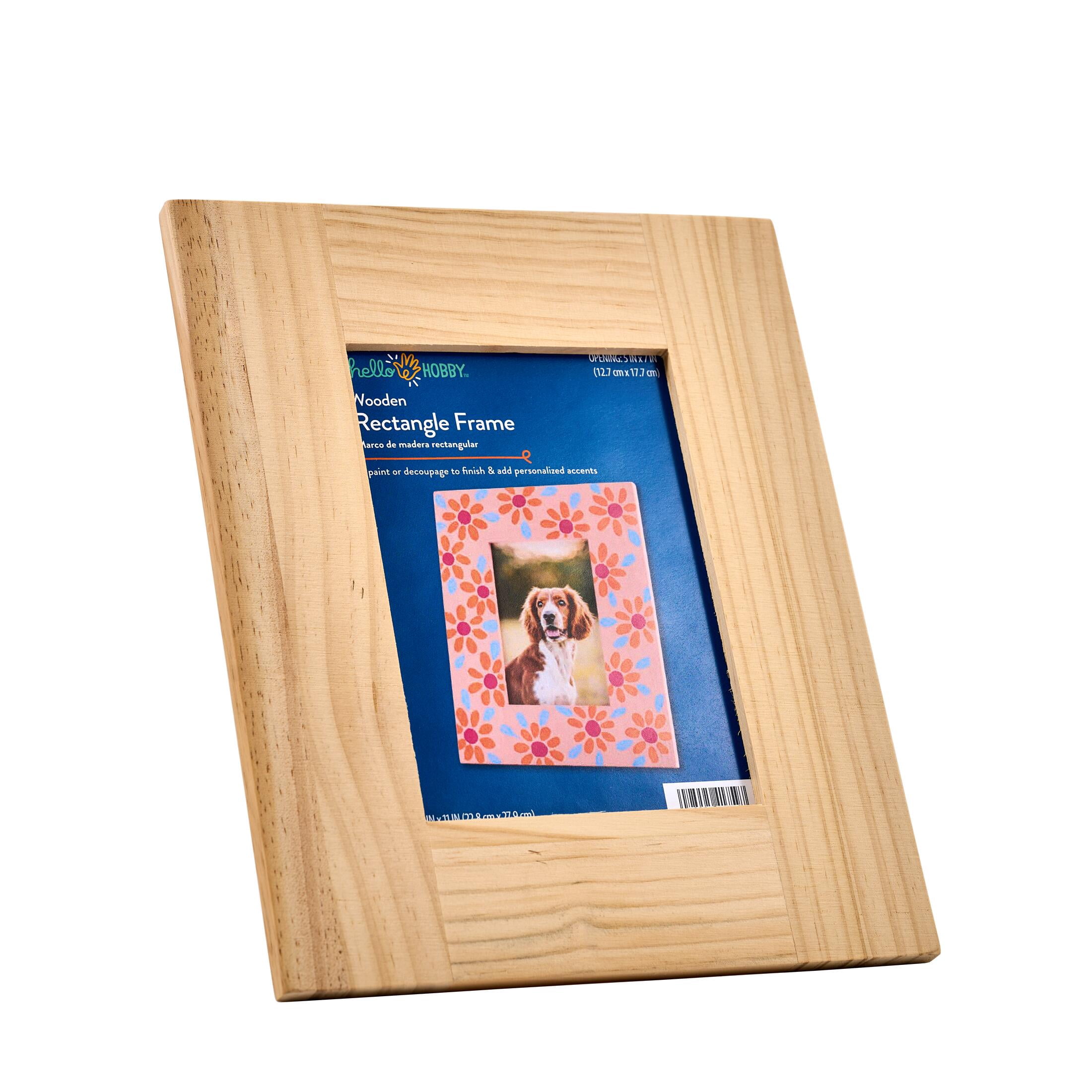 Hello Hobby Wood Frame, 5" x 7"