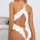 thumbnail image 5 of Gibobby Conjuntos de bragas de encaje Ropa De Dormir Ropa De Dormir Mujer Cuello En V Bordado Encaje Lencería Lenceria China Gifts Lenceria Sexy Mujer(Blanco, 3XG), 5 of 5