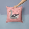 thumbnail image 2 of Carolines Treasures BB7893PW1414 Pilgrim Goose Pink Check Fabric Decorative Pillow, 14 x 14 in., 2 of 4