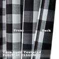 thumbnail image 3 of GlowSol Farmhouse Curtain 45 inches Length Light Filtering Plaid Window Curtain Drapes for Dining Room Living Room, Black White, 2 Panels, 3 of 9