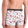 thumbnail image 4 of Men's Boxer Briefs, Eiffel red Tower Soft Comfy Mens Underwear Boxer Briefs Breathable With Widen Waist, 4 of 7