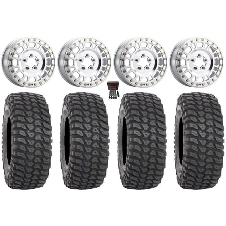 Method 412 15×6 Wheels Raw (5+1) 32 XCR350 Tires Polaris RZR Turbo R & Pro R Ranger 1500 Xpedition