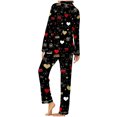 thumbnail image 7 of Moxiu Womens Satin Valentine's Day Pajama Set Long Sleeve Love Heart Print Satin PJ Sets Button-Down Pajama Sleepwear Loungewear 2025 Multicolor,S, 7 of 7