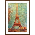 thumbnail image 2 of Art.com The Eiffel Tower Art Print by Georges Seurat, Brown Frame Wall Art, 21" x 29", 2 of 5