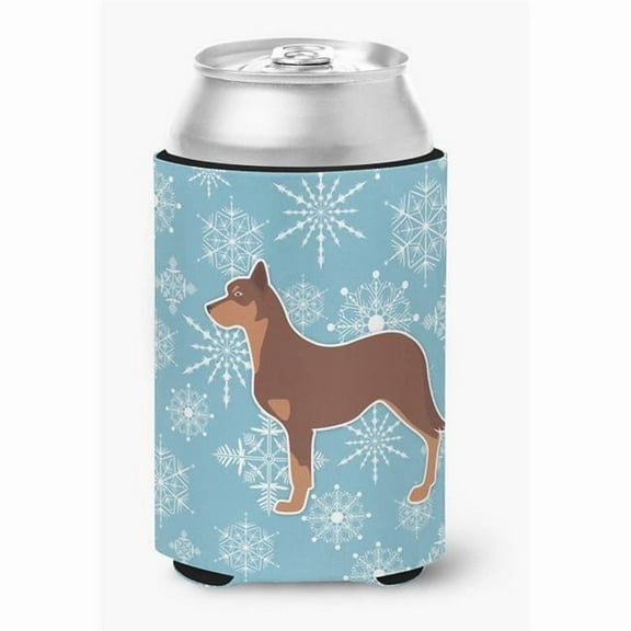 Winter Snowflake Australian Kelpie Dog Can or Bottle Hugger