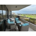 thumbnail image 6 of RSH Decor: 3-Piece Wicker Tufted Cushion Set | Standard | All-Weather Spun Fabric | Blue Ocean Life, 6 of 7