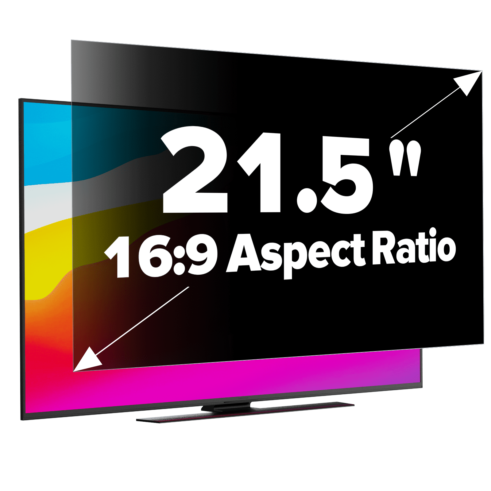 23.8-inch 16:9 Computer Monitor Privacy Screen, Hanging Acrylic Filter, Quick-Install Security Shiel