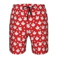 thumbnail image 4 of Naloa Maple Leaves Men's Beach Shorts, Surfing shorts, Swim trunks, Quick Dry Swim Trunks for Surfing Beach Fun - Large, 4 of 9