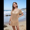 thumbnail image 4 of Traje de Baño de Ganchillo para Mujer 2025, Vestido de Punto de , Ropa de Verano Caqui L, 4 of 10
