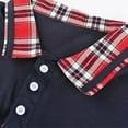 thumbnail image 5 of Wyongtao Clearance Men's Short Sleeve Dress Shirt Casual Wrinkle Free Plaid Collar Button Down Shirts,Navy XXL, 5 of 5