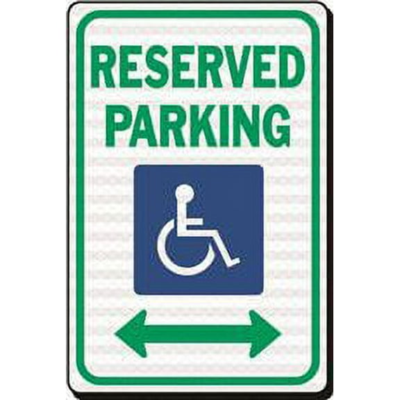 Reserved Parking Heavy-Duty Reflective Sign, 12 In. X 18 In.