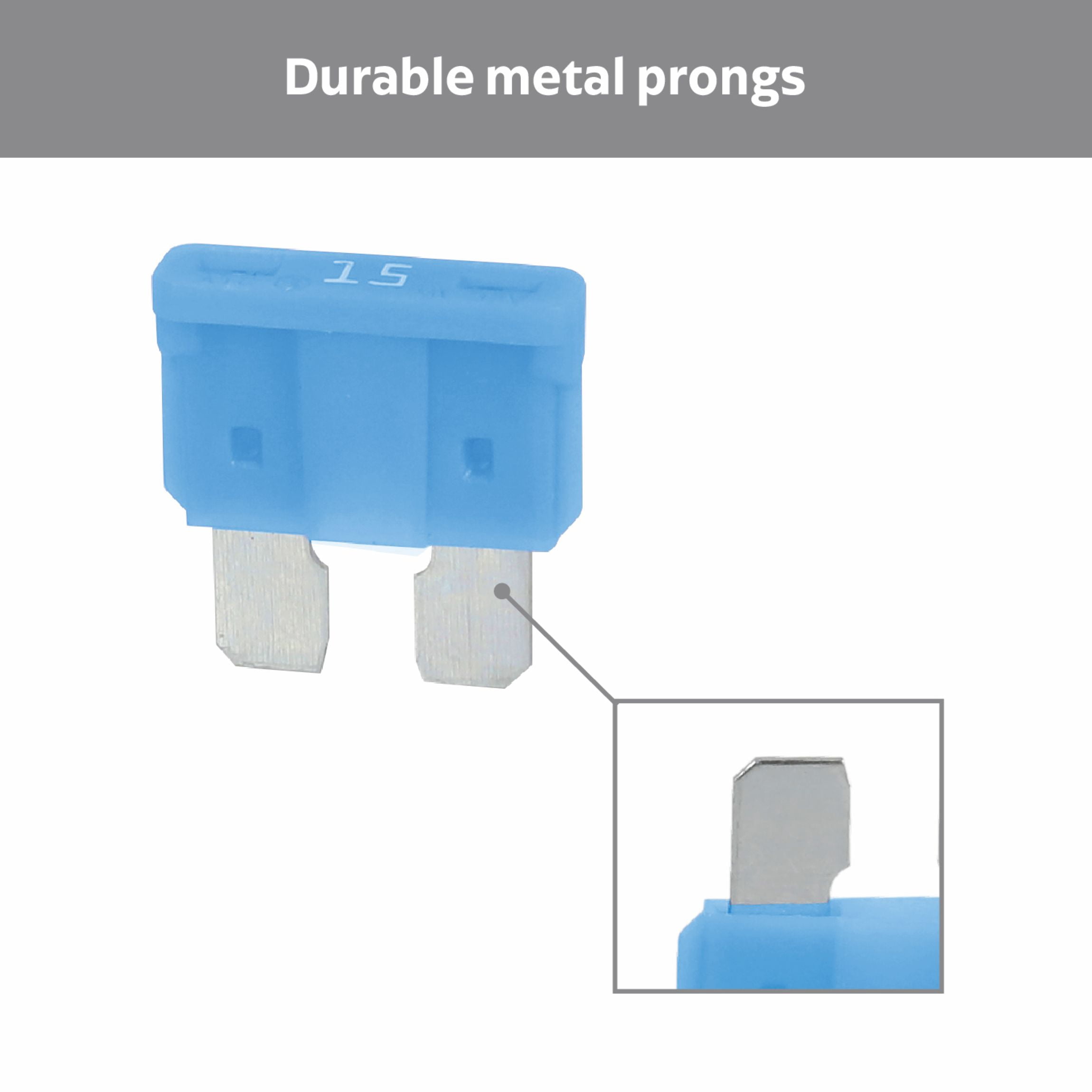 EverStart 15 Amp ATC Blade Fuses, UL Recognized Automotive Fuses, 5 pack