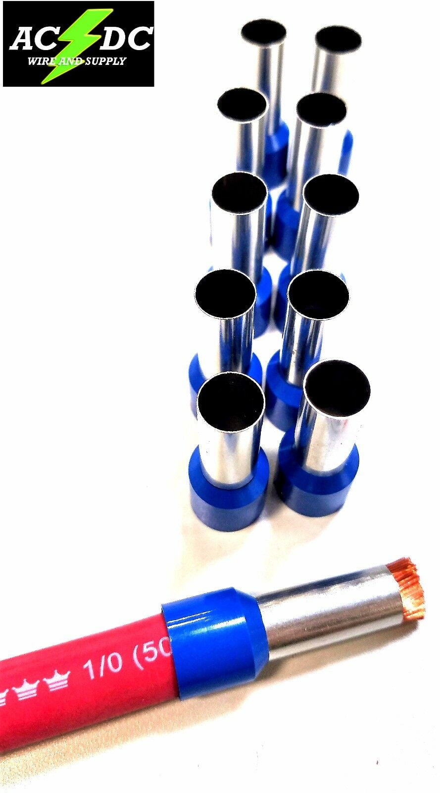 10 1/0 0 gauge 25mm TINNED COPPER WIRE ferrule car audio amplifier amp input 7