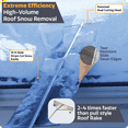 thumbnail image 2 of ROOF RAZOR Roof Rake | Heavy-duty-25ft of Pole | Easy | Fast Roof Snow Removal | Safe on Roof Wheels | 10ft Rugged Slide | MinnSNOWta Snow Rake | Roof Shovel | US Customer Support-USA Made, 2 of 6