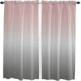 thumbnail image 2 of Kitchen Curtain 2 Panels Curtains 63 Inch Length, Ombre, Curtains Rod Pocket Curtains Window Drapes Treatment Window Cafe Curtains Gradient Pink and Grey, 2 of 5