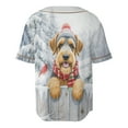 thumbnail image 2 of Playful Airedale Terrier Welcomes Winter Snowy Day with Cardinal Bird All Over Print 3D Baseball Shirt Dale Waterside Dog Lover Softball Sport - 2017, 2 of 6
