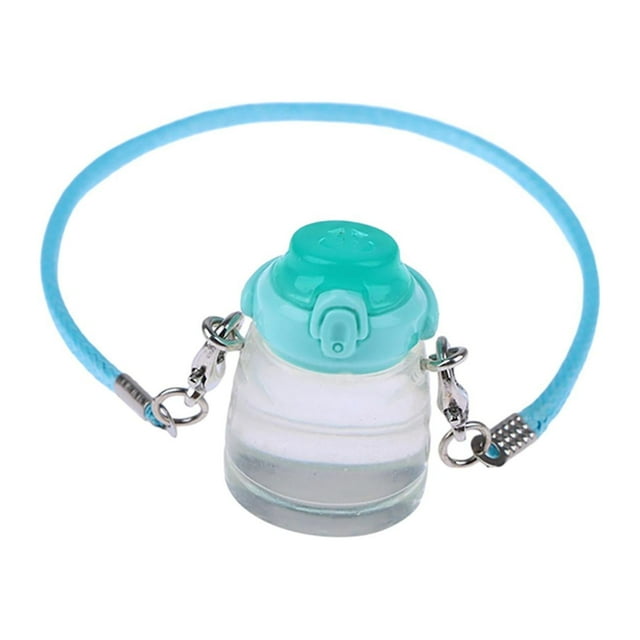 Taza de agua en miniatura perfke para casa de muñecas 1/12 Azul