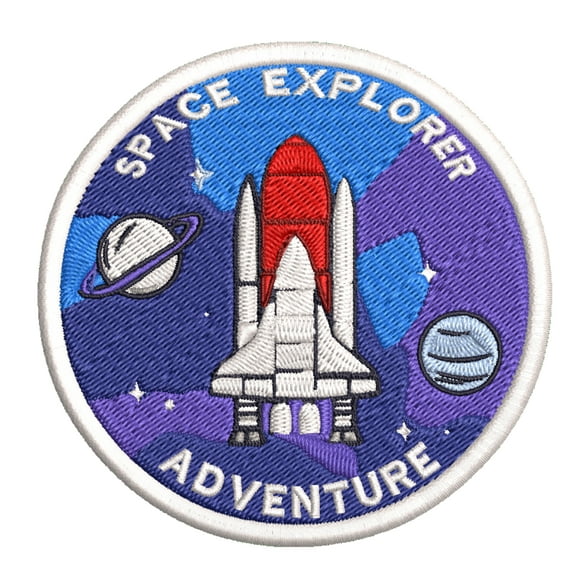 Space Explorer Shuttle Embroidered Patch Iron/Sew-On Applique NASA Planets
