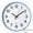 Blue, variant on Clockswise Silver 14-In Analog Clock – Silent, Non-Ticking for Wall Battery-Operated Perfect for Home Office, Farmhouse Kitchen, Entryways, Dining Rooms and Bedroom Decor, School and Bathroom Clock