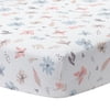Lambs & Ivy Baby Blooms Watercolor Floral/Butterfly Cotton Fitted Crib Sheet