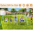 thumbnail image 7 of Veeboto Swing Sets for Backyard, 6-in-1 Heavy-Duty 700lbs Extra Large Swing Frame, Kids Swing Set with 3 Swing Seats Climbing Net/Ladder & Basketball Hoop, 7 of 7