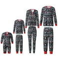 thumbnail image 1 of Family Matching Christmas Pajamas Set Holiday Snowflake Sleepwear  PJS Set for Couples and Kids, 1 of 4