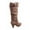 Brown, variant on Maggie-39 Women's Round Toe High Heel Zipper Mid-Calf Causal Dress Boots Shoes