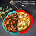 thumbnail image 4 of HLONK 2 in 1 Reusable Slow Cooker Divider for 6 QT Crockpot Divider Insert Silicone Slow Cooker Divider Insert fits Beach Crock-Pot Slow Cooker  Slow Cooker Liners for Crock Pot Liners, 4 of 9