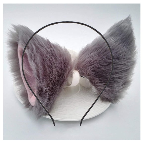 Diadema con orejas de gato, pinzas para el pelo, diademas con orejas de zorro, pasadores para mujer, gatito peludo, diadema para el pelo, aro para el pelo, decoración para fiesta de Halloween, disfraz