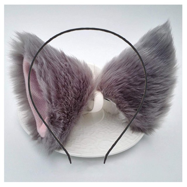 Diadema con orejas de gato, pinzas para el pelo, diademas con orejas de zorro, pasadores para mujer, gatito peludo, diadema para el pelo, aro para el pelo, decoración para fiesta de Halloween, disfraz