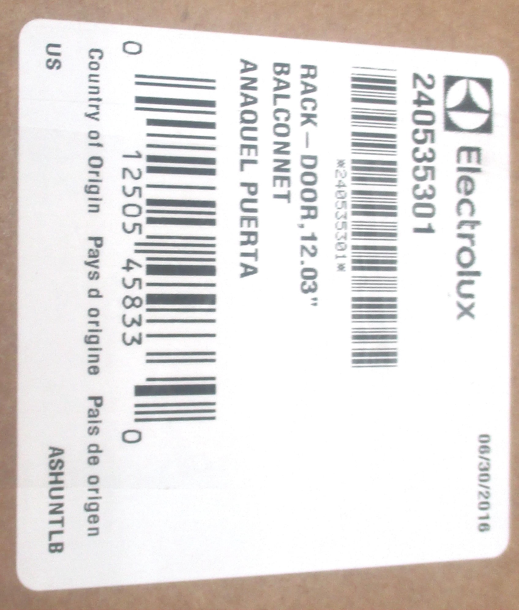 Electrolux Genuine OEM 240535301 Refrigerator Door Shelf Rack