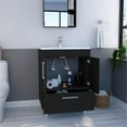 thumbnail image 4 of FM FURNITURE Otello Engineered Wood Single Bathroom Vanity in Black, 4 of 7